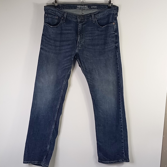 Signature by Levi Strauss Straight Leg Blue Jeans Men's Size W40L31 - Picture 6 of 16
